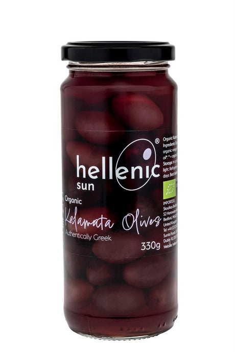 Hellenic Sun Organic Kalamata Olives 330g - Greenlands Health Store
