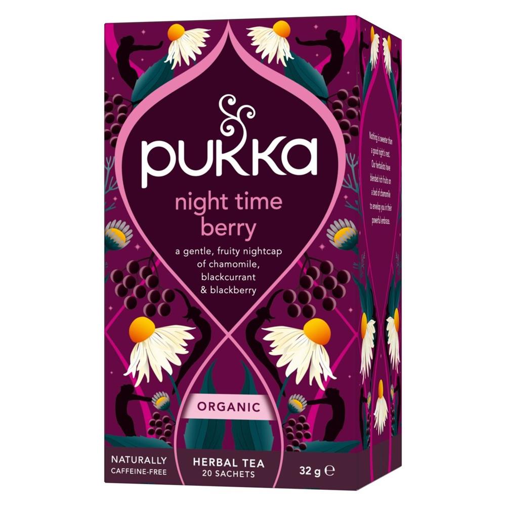 Pukka Night Time Berry Organic Herbal Tea x 20 sachets - Greenlands Health Store