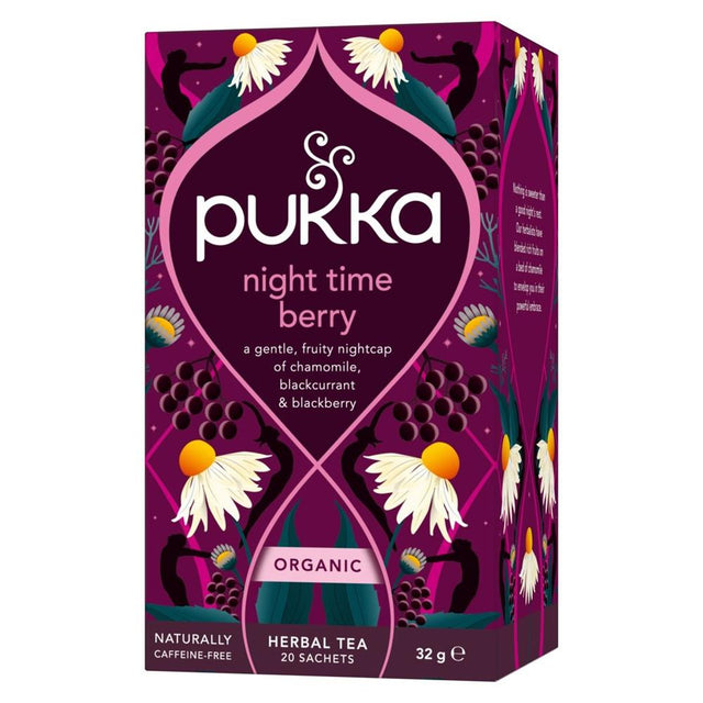 Pukka Night Time Berry Organic Herbal Tea x 20 sachets - Greenlands Health Store