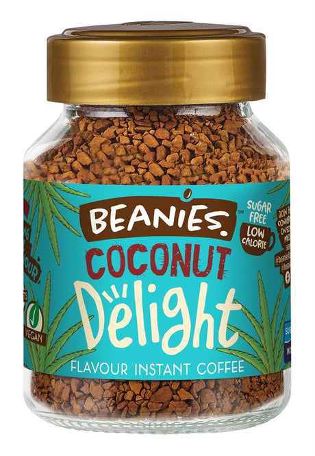 Beanies Coconut Delight Flavour Instant Coffee 50g - Greenlands Health Store