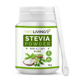 NKD Living Pure Stevia Powder Natural 0 Calorie Sweetener 25g - Greenlands Health Store