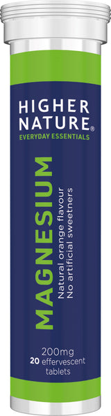 Higher Nature - Magnesium Effervescent 20 Tablets - Greenlands Health Store