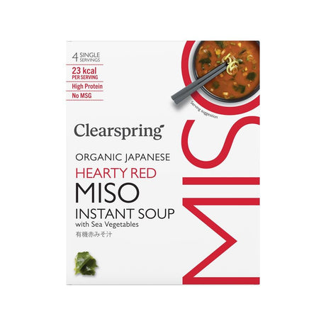 Organic Miso Soup - Red with Sea Vegetable 4 x 8G Pack - Greenlands Health Store