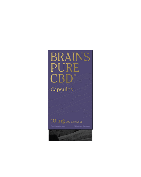 Brains Pure CBD Oil Capsules 10mg 28 - Greenlands Health Store