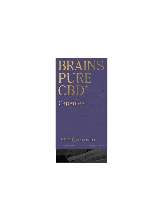 Brains Pure CBD Oil Capsules 10mg 28 - Greenlands Health Store