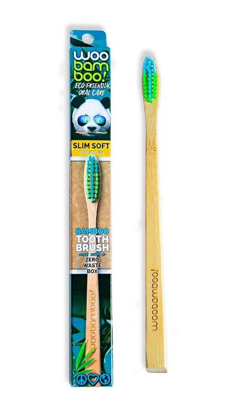 Woobamboo Zero Waste Slim Soft Toothbrush - Greenlands Health Store