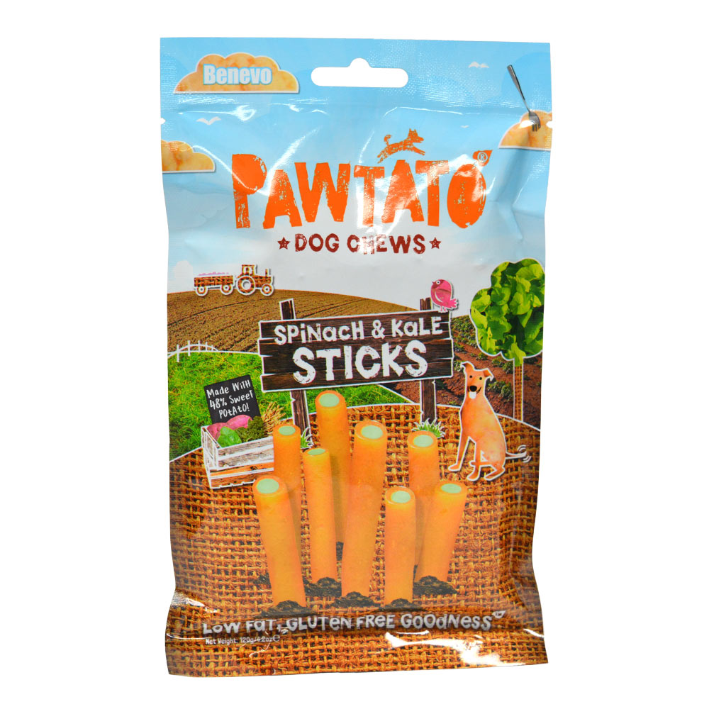 Pawtato Spinach and Kale Sticks 120g - Greenlands Health Store