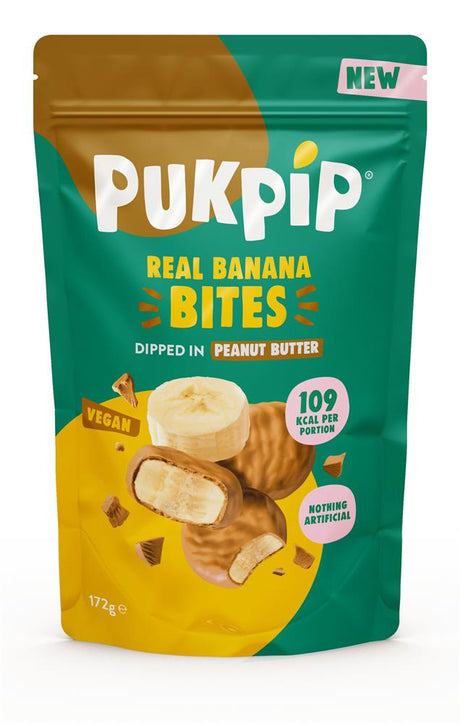 Pukpip Real Frozen Banana Bites Dipped in Peanut Butter 172g - Greenlands Health Store