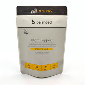 Night Support 30 Veggie Caps - Refill Pouch - Greenlands Health Store