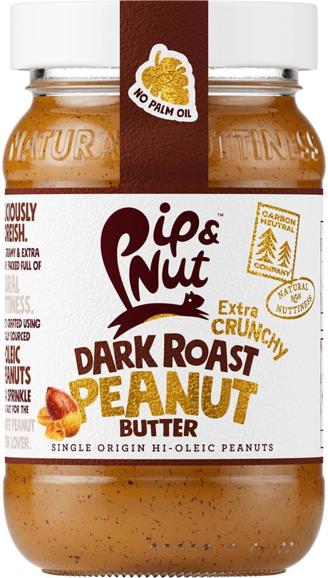 Pip and Nut Dark Roast Crunchy Peanut Butter 300g - Greenlands Health Store