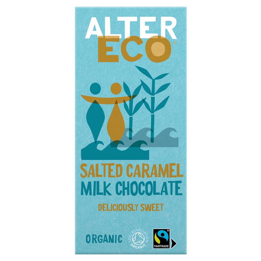 AlterEco Organic Milk Chocolate Salted Caramel 100g - Greenlands Health Store