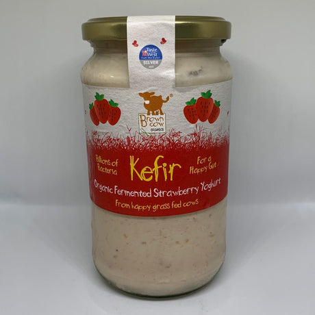 Organic Strawberry Kefir Fermented Yoghurt 450g - Greenlands Health Store