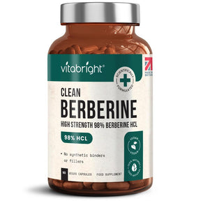 High Strength 98% Berberine HCL Capsules - 90 Capsules - Greenlands Health Store