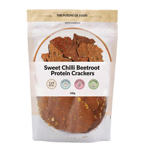 Foodhak Sweet Chilli Beetroot Protein Crackers 100g - Greenlands Health Store
