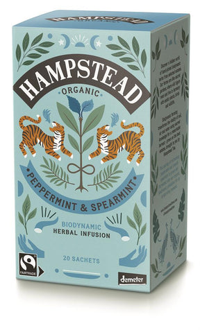 Organic Biodynamic Peppermint & Spearmint 20 Bag 30g - Greenlands Health Store