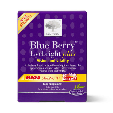 Blueberry Mega OAD for vision & vitality 30 Tablets - Greenlands Health Store