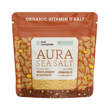 (Aura Sea Salt) Organic Black Pepper & Turmeric Vitamin D Celtic 80g - Greenlands Health Store