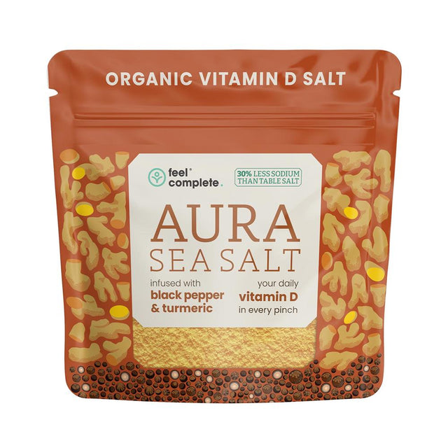 (Aura Sea Salt) Organic Black Pepper & Turmeric Vitamin D Celtic 80g - Greenlands Health Store