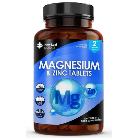 Magnesium & Zinc 516mg Elemental 160mg Recyclable Bottle - Greenlands Health Store