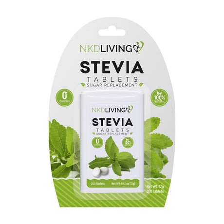 NKD Living Stevia Tablets 200 tablets - Greenlands Health Store