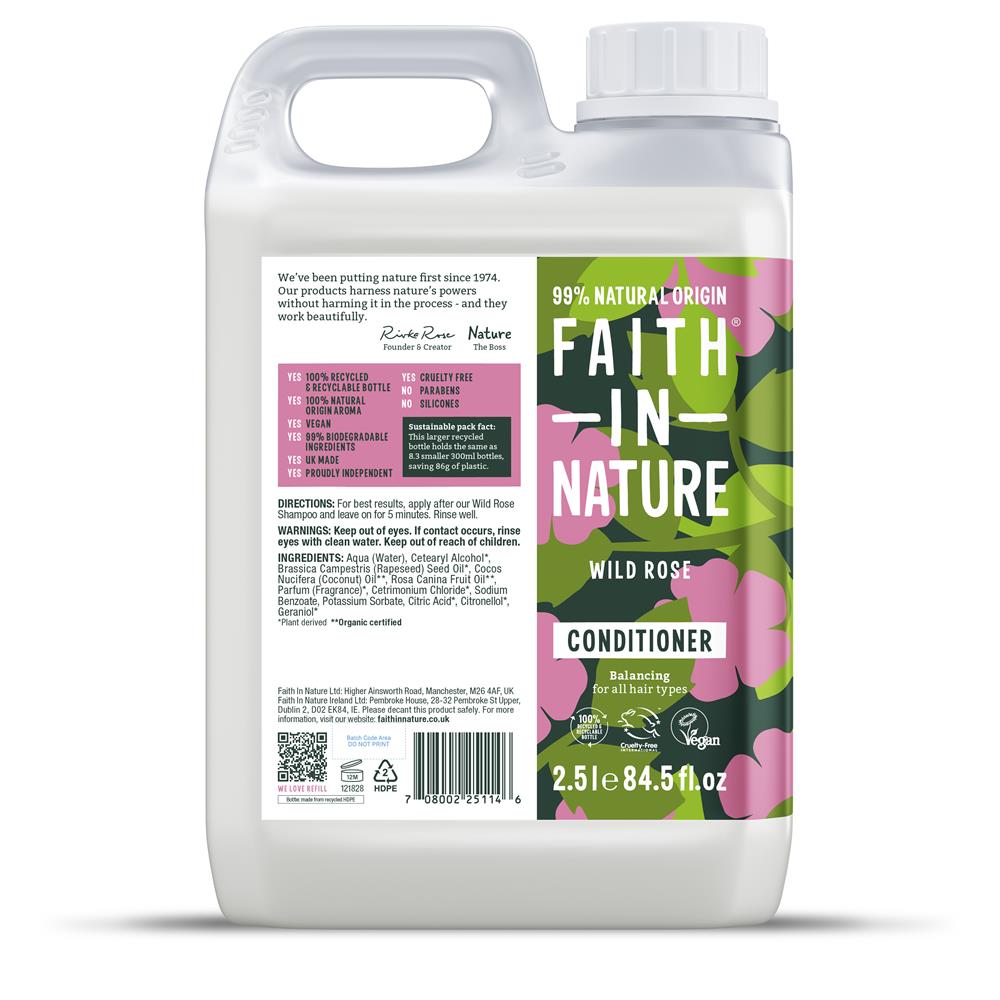 Faith In Nature Wild Rose Conditioner 2.5ltr - Greenlands Health Store