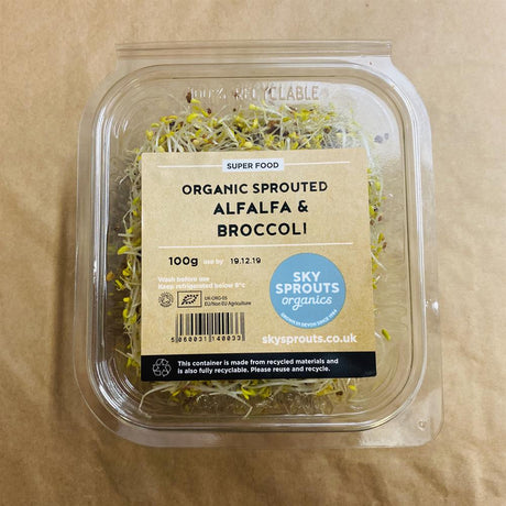 Organic Sprouted Alfalfa & Broccoli 100g - Greenlands Health Store