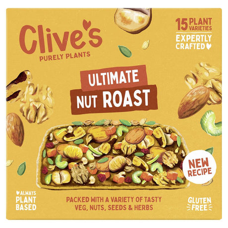 Clive's Non Organic Ultimate Vegan Nut Roast 280g - Greenlands Health Store