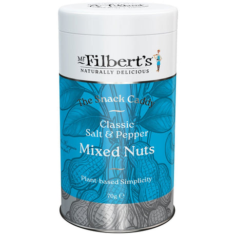 Mr Filberts Classic Salt and Pepper Mixed Nuts Gifting Tin Sm 70g - Greenlands Health Store