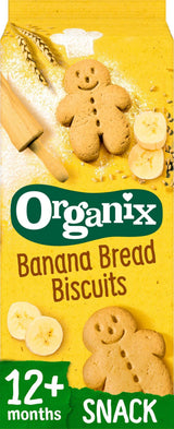Organix Banana Bread Biscuits Toddler Snacks 135g - Greenlands Health Store