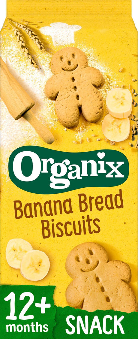 Organix Banana Bread Biscuits Toddler Snacks 135g - Greenlands Health Store