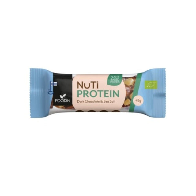 NUTI Protein Dark chocolate & Sea Salt 45g - Greenlands Health Store