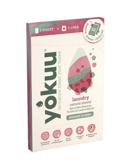 Yokuu Laundry Sheets Summer Flower (32 sheets) - Greenlands Health Store