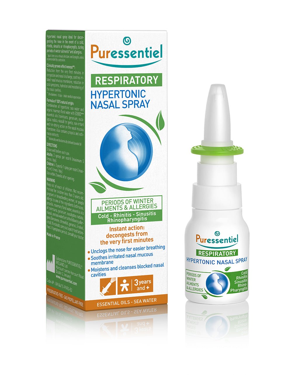 Puressentiel Decongestant nasal spray 15ml - Greenlands Health Store