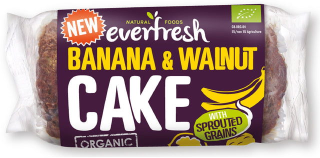 Organic Sprouted Banana & Walnut Cake 350g - Greenlands Health Store