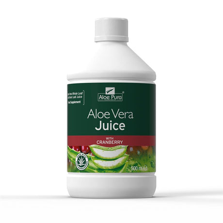 Aloe Vera Juice Max Strength Cranberry 500ml - Greenlands Health Store