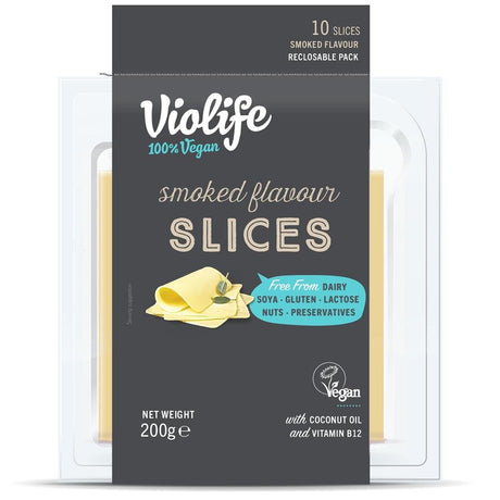 Violife Smoked Flavour Slices 200g (10 slices) - Greenlands Health Store