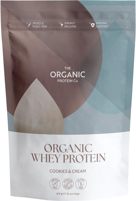 Cookies & Cream Organic Whey Protein Powder 400 g - Greenlands Health Store