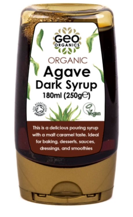 Geo Organics Organic Agave Dark Syrup 180ml - Greenlands Health Store