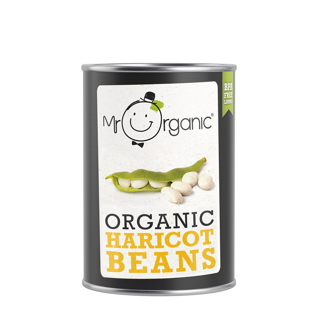 Mr Organic Haricot Beans 400g - Greenlands Health Store