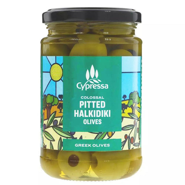 Pitted Colossal Halkidiki Olives in Brine 315g - Greenlands Health Store