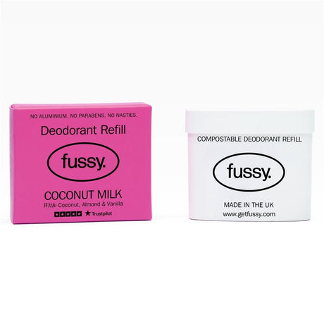 Fussy Natural Deodorant Refill Coconut Milk 40g - Greenlands Health Store