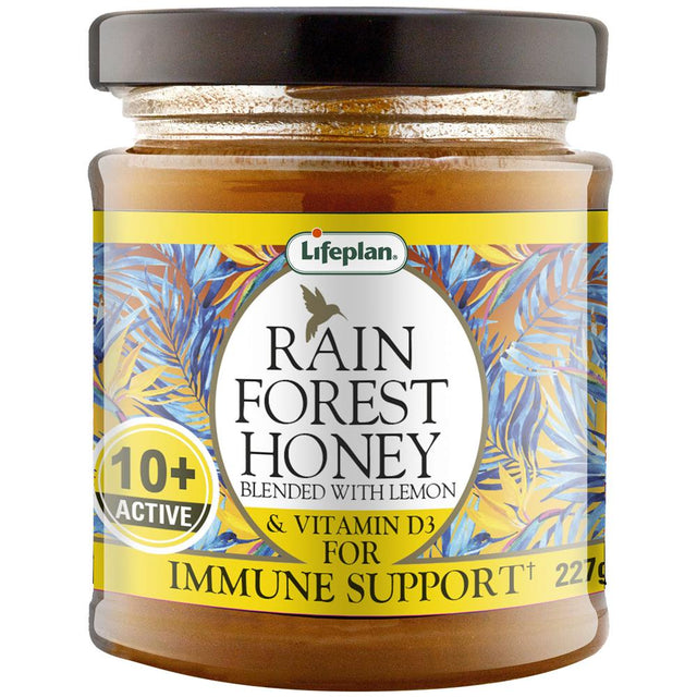 Rainforest Honey 10+ with Lemon & Vit D3 270g - Greenlands Health Store
