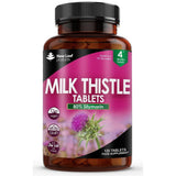 Milk Thistle 4000mg Tablets - 80% Silymarin 120 Vegan Tablets - Greenlands Health Store