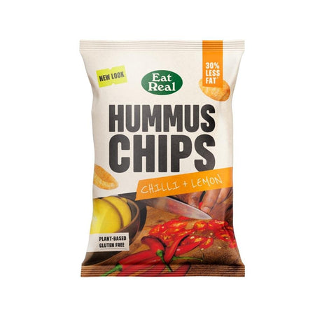 Eat Real Hummus Chips Chilli & Lemon 110g - Greenlands Health Store