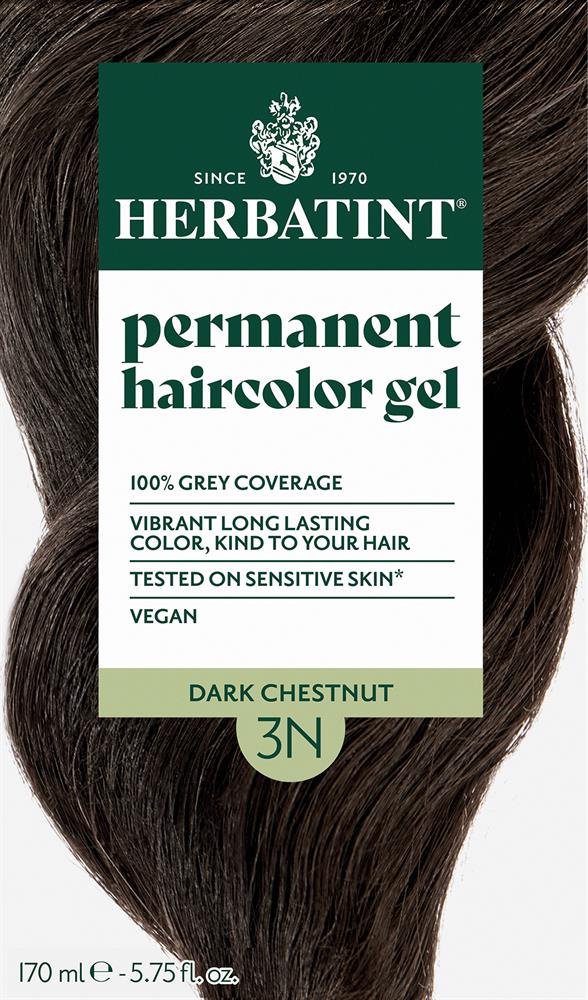 Dark Chestnut Ammonia Free hair Colour 3N 150ml - Greenlands Health Store