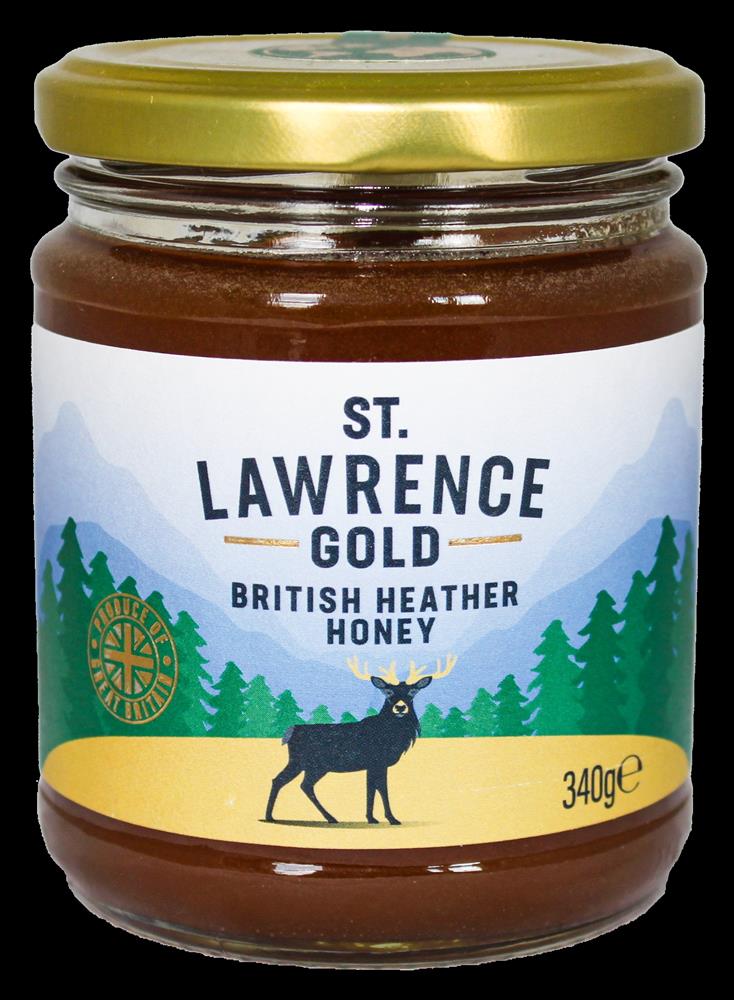 St Lawrence Gold British Heather Blossom Honey 340g - Greenlands Health Store