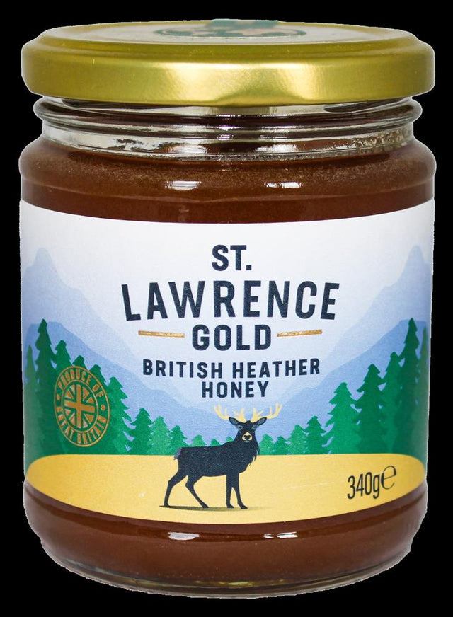 St Lawrence Gold British Heather Blossom Honey 340g - Greenlands Health Store