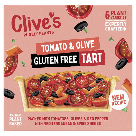 Clive's (Non Organic) Gluten Free Tomato and Olive Tart 150g - Greenlands Health Store