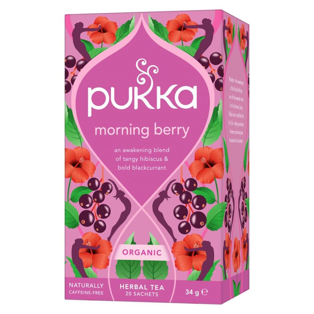 Pukka Morning berry 20 herbal teabags - Greenlands Health Store