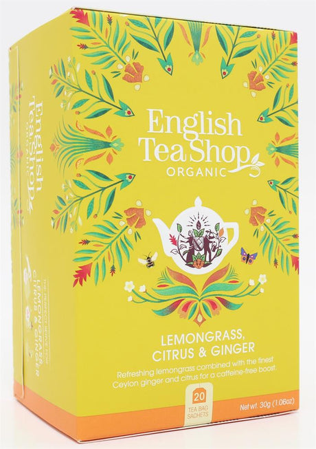 Lemongrass Citrus & Ginger Tea - 20 Tea Bag Sachets - Greenlands Health Store